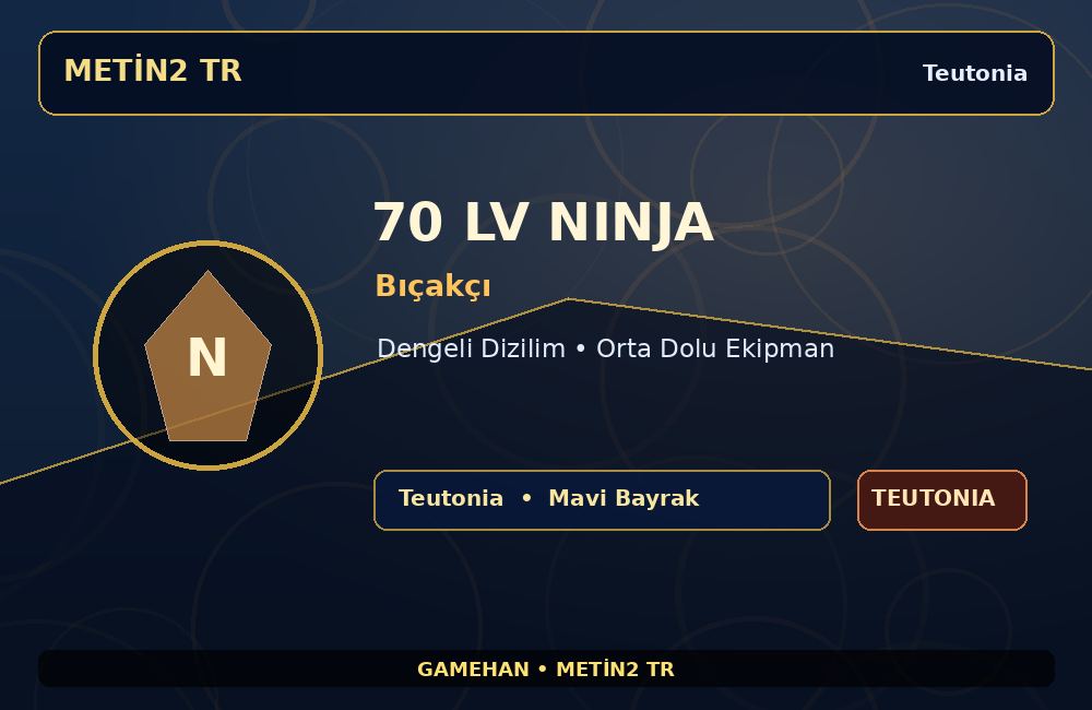 70 Lv Bıçakçı Ninja | Teutonia | Dengeli Dizilim