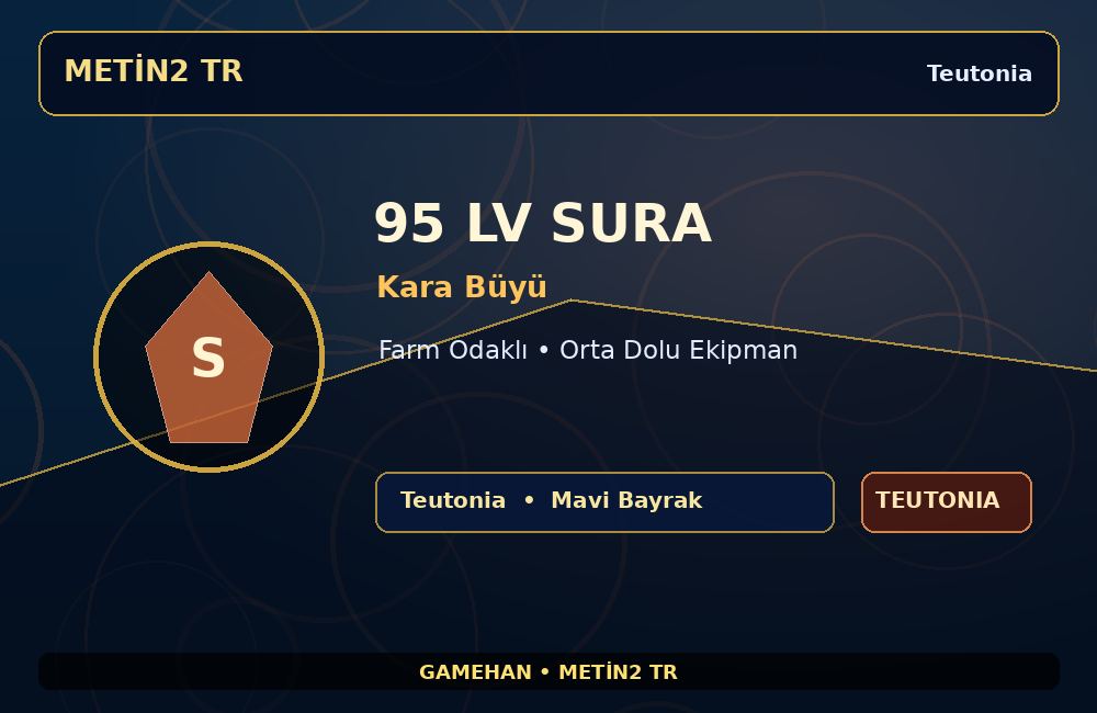 95 Lv Kara Büyü Sura | Teutonia | Farm Odaklı
