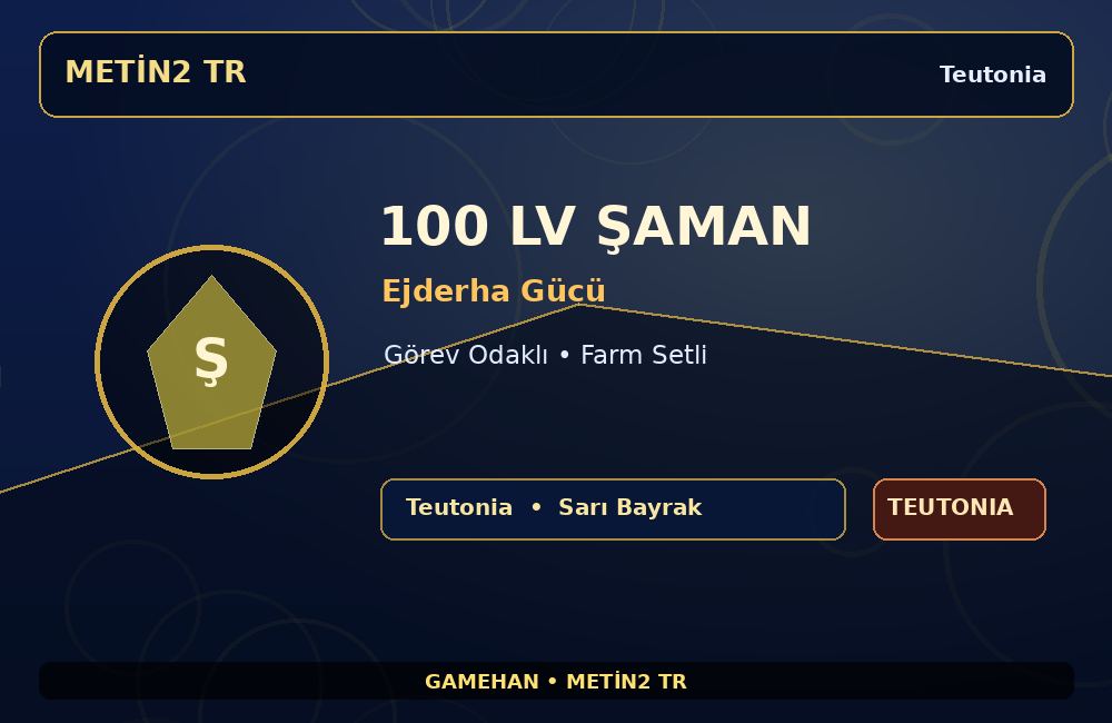 100 Lv Ejderha Gücü Şaman | Teutonia | Görev Odaklı