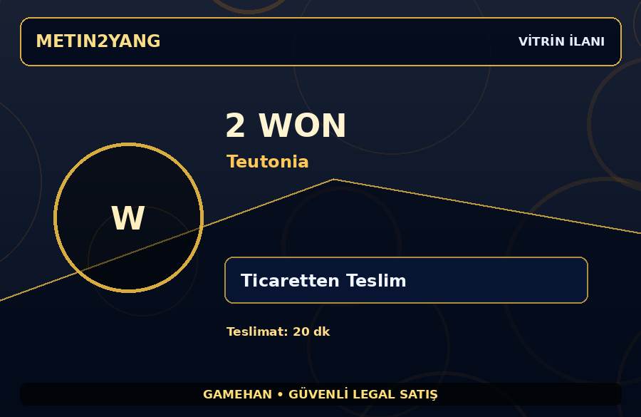 2 Won - Teutonia | Güvenli Teslimat | Günlük Teslimat