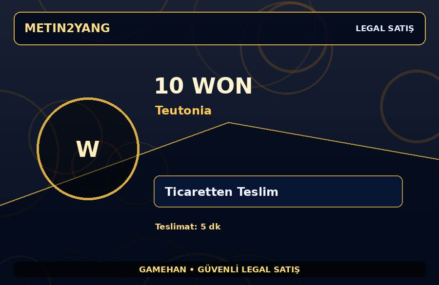 10 Won | Teutonia | Ticaretten Teslim | Günlük Teslimat