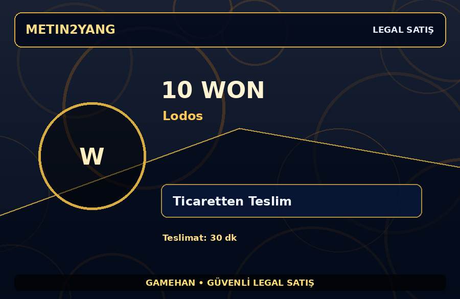 Lodos 10 Won | Ticaretten Teslim | Satıcı Teslimatı