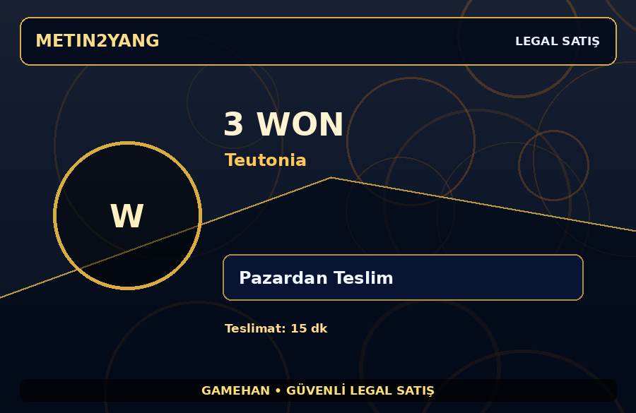 Metin2 TR Teutonia 3 Won | Hızlı Teslim | Stoklu