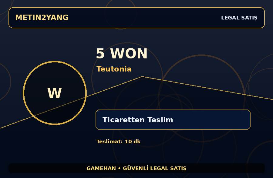 Teutonia 5 Won | Ticaretten Teslim | Kısa Sürede Teslim