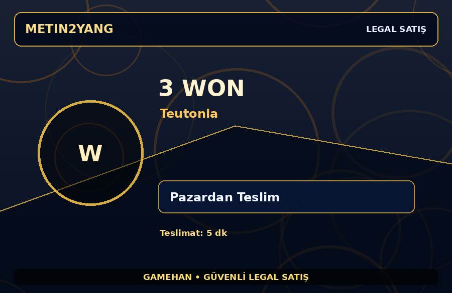 3 Won - Teutonia | Güvenli Teslimat | Stoklu