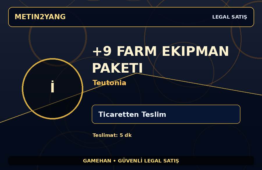 Teutonia +9 Farm Ekipman Paketi | Ticaretten Teslim | Kısa Sürede Teslim