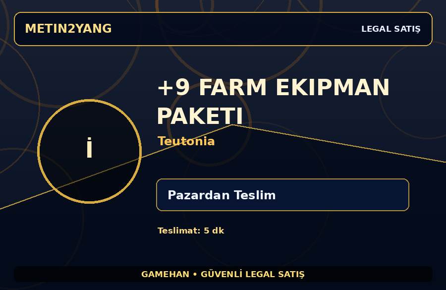 +9 Farm Ekipman Paketi | Teutonia | Pazardan Teslim | Stoklu
