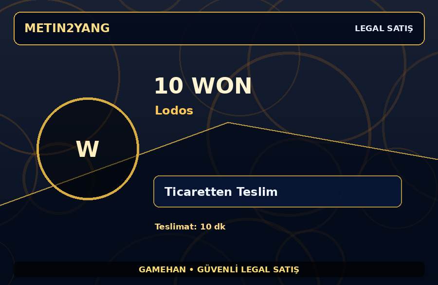 10 Won | Lodos | Ticaretten Teslim | Satıcı Teslimatı