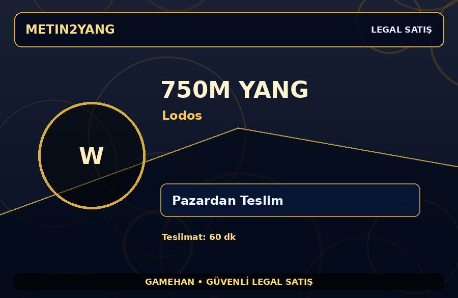 750M Yang | Lodos | Pazardan Teslim | Güvenli İşlem