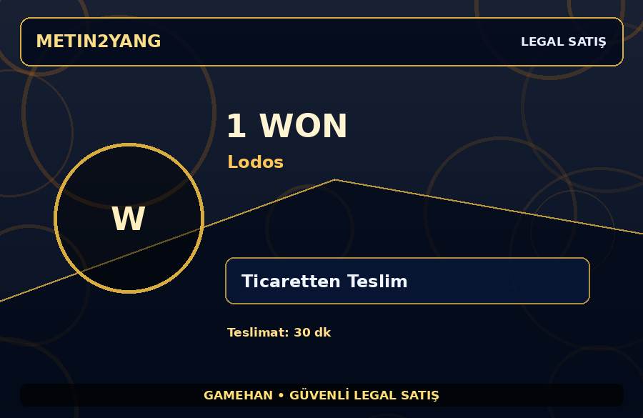 Metin2 TR Lodos 1 Won | Hızlı Teslim | Hızlı İşlem