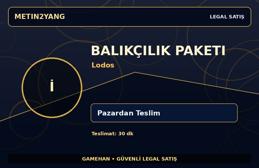 Lodos Balıkçılık Paketi | Pazardan Teslim | Güvenli İşlem