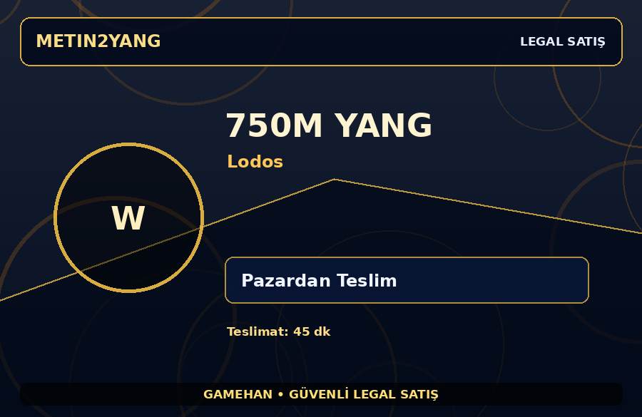 750M Yang - Lodos | Güvenli Teslimat | Güvenli İşlem