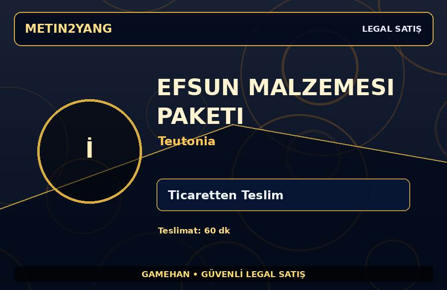 Teutonia Sunucusu Efsun Malzemesi Paketi | Kısa Sürede Teslim