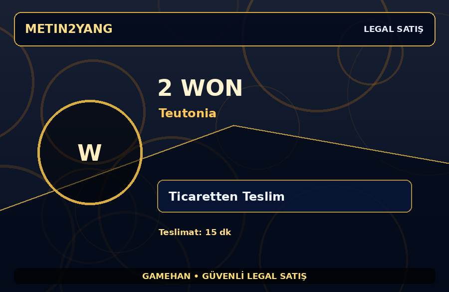Teutonia 2 Won | Ticaretten Teslim | Günlük Teslimat