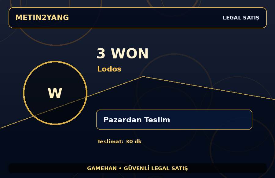 Lodos Sunucusu 3 Won | Güvenli İşlem