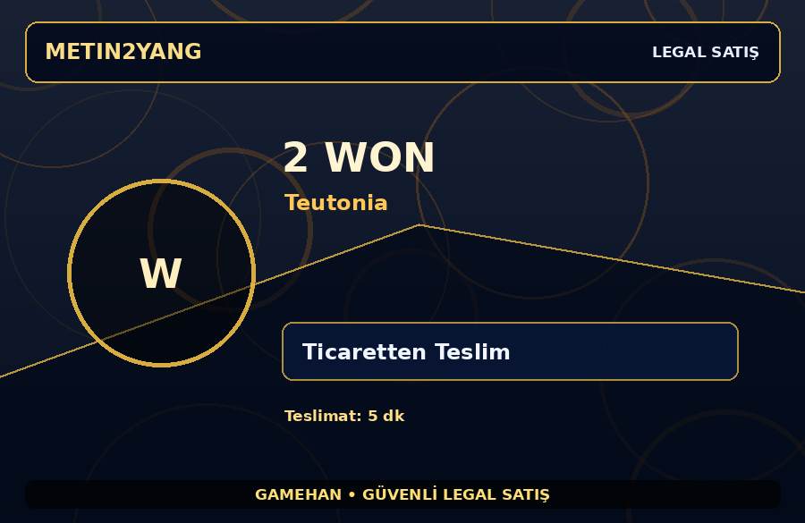 Metin2 TR Teutonia 2 Won | Hızlı Teslim | Günlük Teslimat