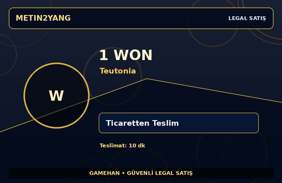 1 Won - Teutonia | Güvenli Teslimat | Kısa Sürede Teslim