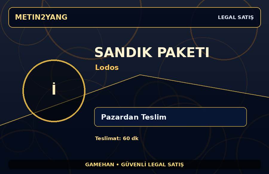 Metin2 TR Lodos Sandık Paketi | Hızlı Teslim | Güvenli İşlem