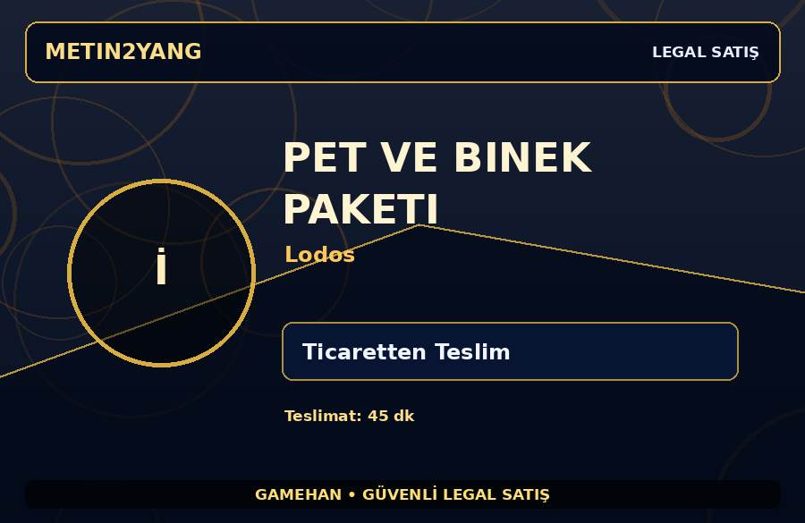 Metin2 TR Lodos Pet ve Binek Paketi | Hızlı Teslim | Satıcı Teslimatı