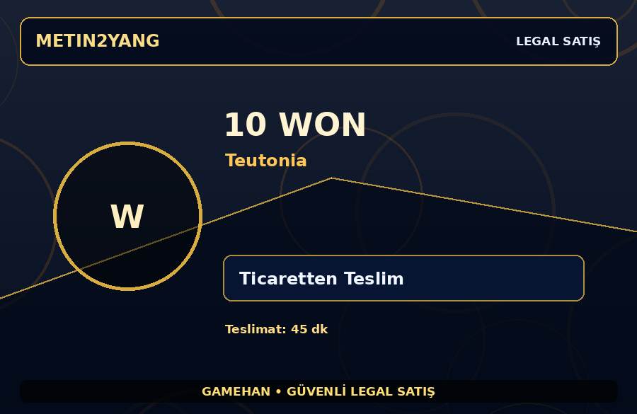 Teutonia 10 Won | Ticaretten Teslim | Günlük Teslimat