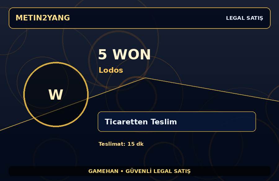 Lodos 5 Won | Ticaretten Teslim | Hızlı İşlem