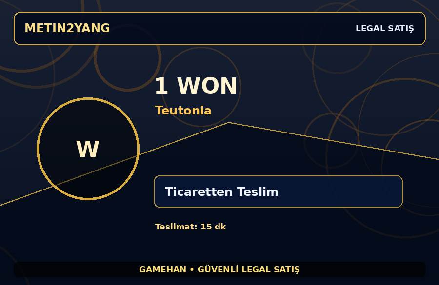 1 Won | Teutonia | Ticaretten Teslim | Kısa Sürede Teslim