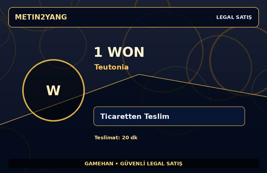 Metin2 TR Teutonia 1 Won | Hızlı Teslim | Kısa Sürede Teslim