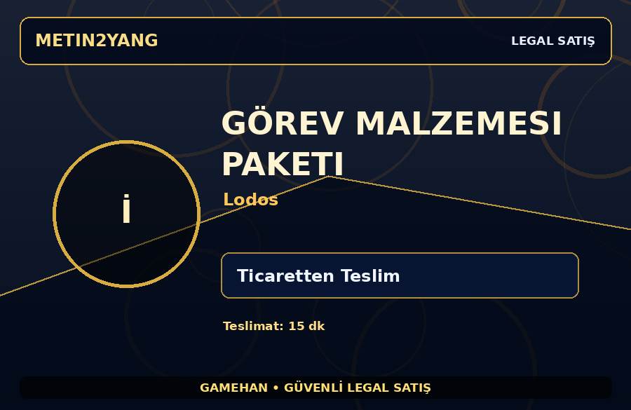 Lodos Sunucusu Görev Malzemesi Paketi | Satıcı Teslimatı