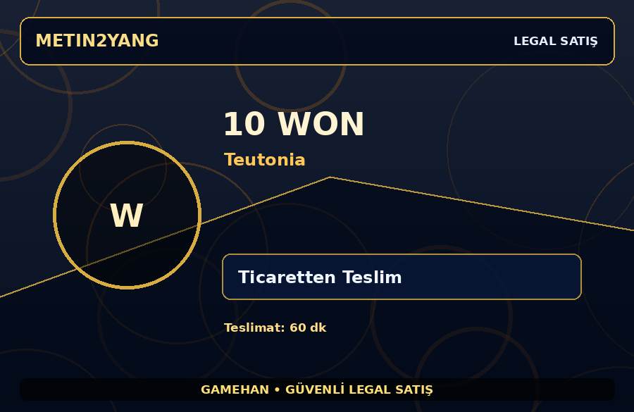 10 Won - Teutonia | Güvenli Teslimat | Günlük Teslimat