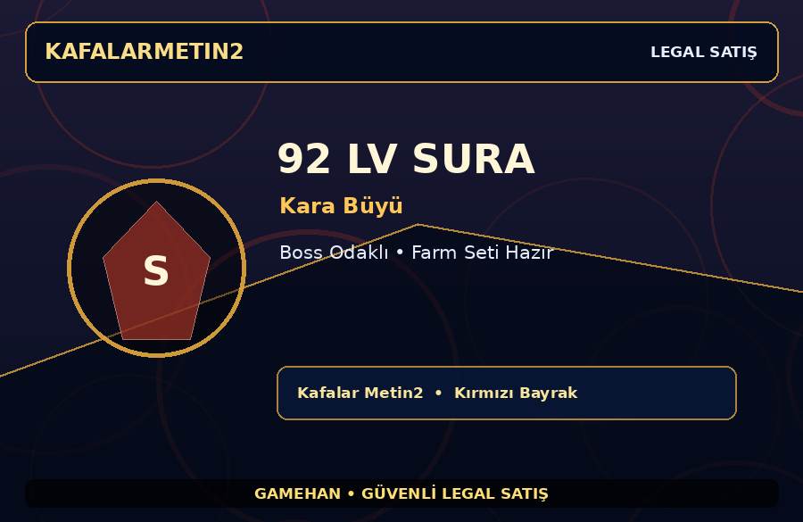 92 Seviye Sura | Kara Büyü | Boss Odaklı | Kafalar Metin2 | Gelişime Açık