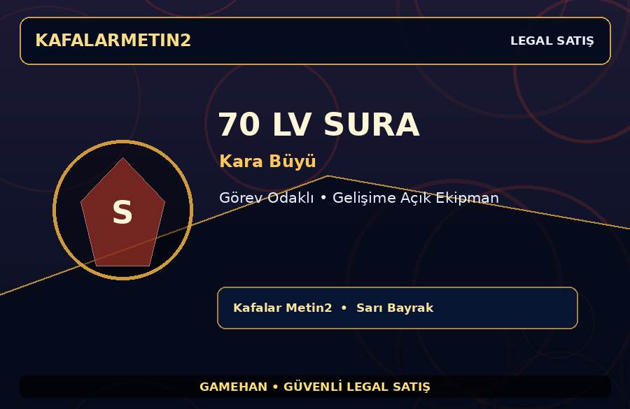 70 Seviye Sura | Kara Büyü | Görev Odaklı | Kafalar Metin2 | Ekipmanlı