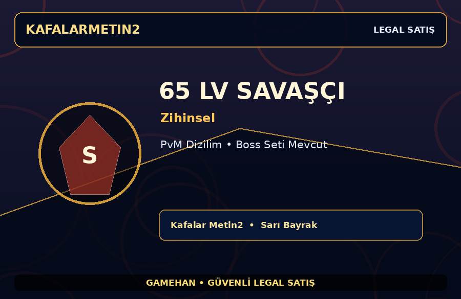 65 Lv Zihinsel Savaşçı | PvM Dizilim | Kafalar Metin2 | Hazır Dizilim