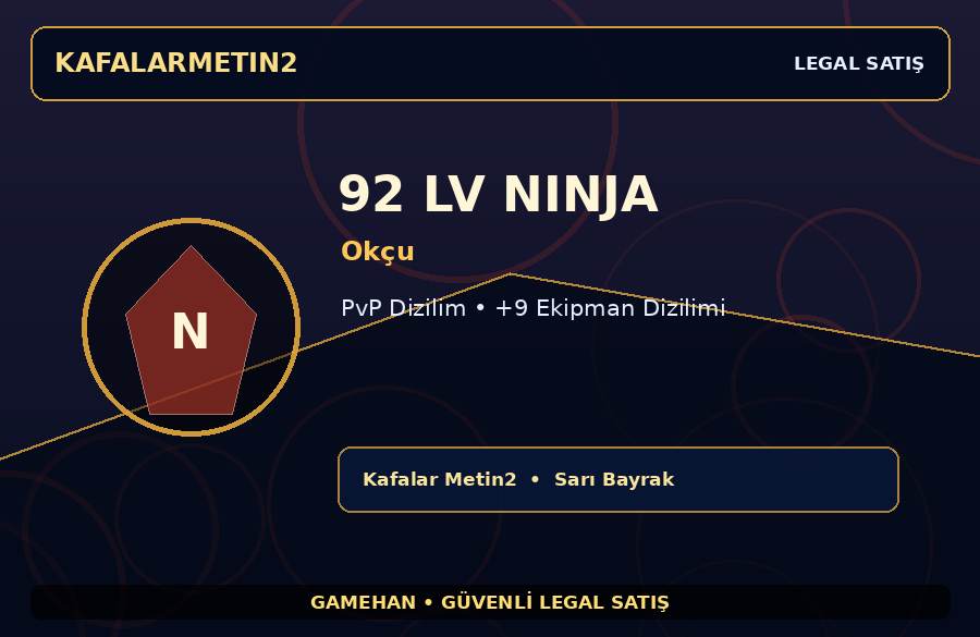 Kafalar Metin2 92 Lv Okçu Ninja | PvP Dizilim | Boss İçin Uygun