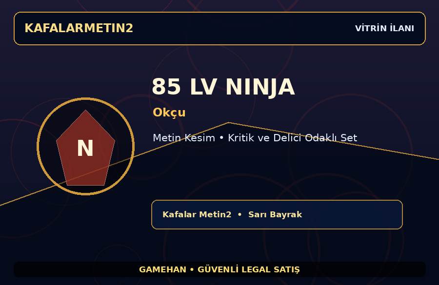 Kafalar Metin2 85 Lv Okçu Ninja | Metin Kesim | Ekipmanlı