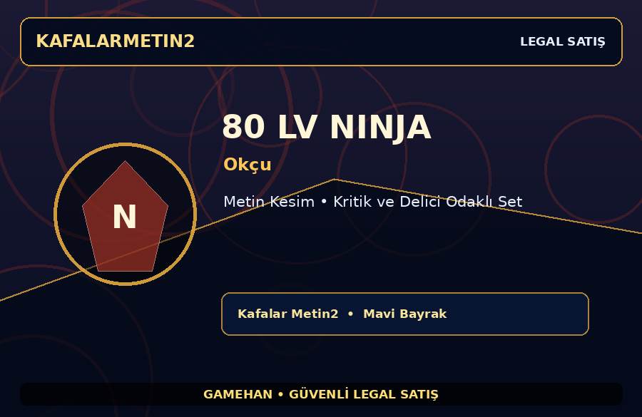 Kafalar Metin2 80 Lv Okçu Ninja | Metin Kesim | Hızlı Teslim