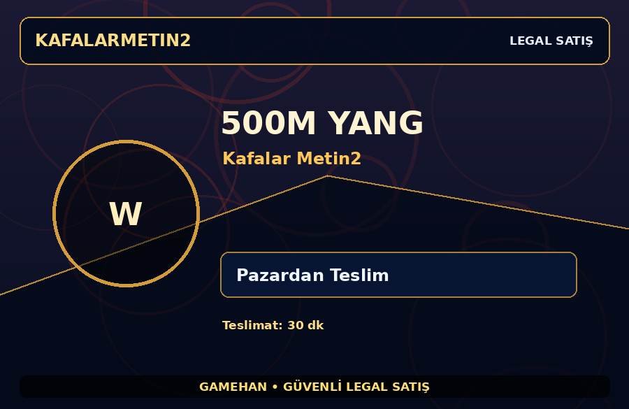Kafalar Metin2 500M Yang | Pazardan Teslim | Satıcı Teslimatı