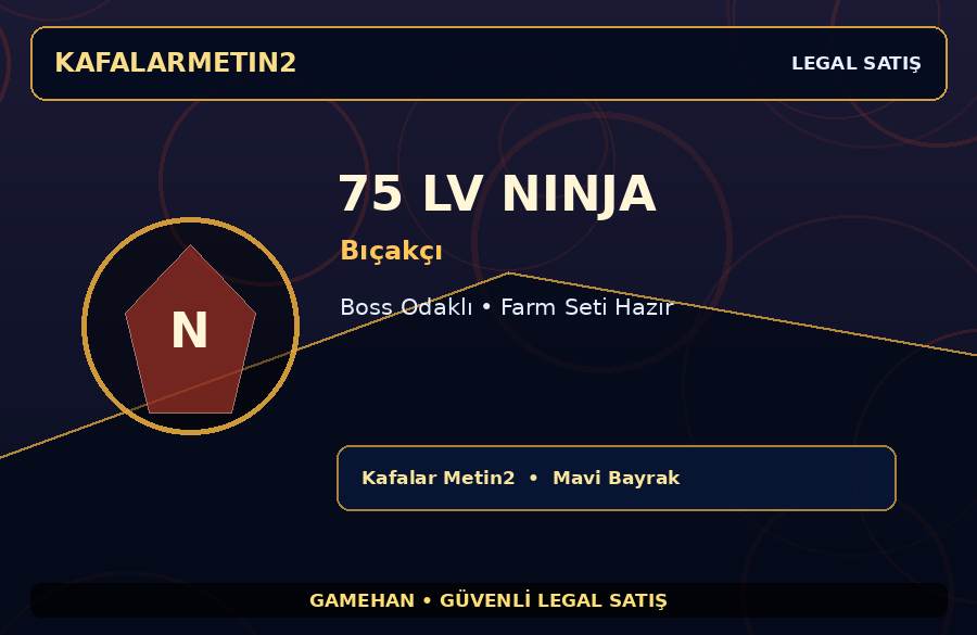 Kafalar Metin2 75 Lv Bıçakçı Ninja | Boss Odaklı | Hazır Dizilim