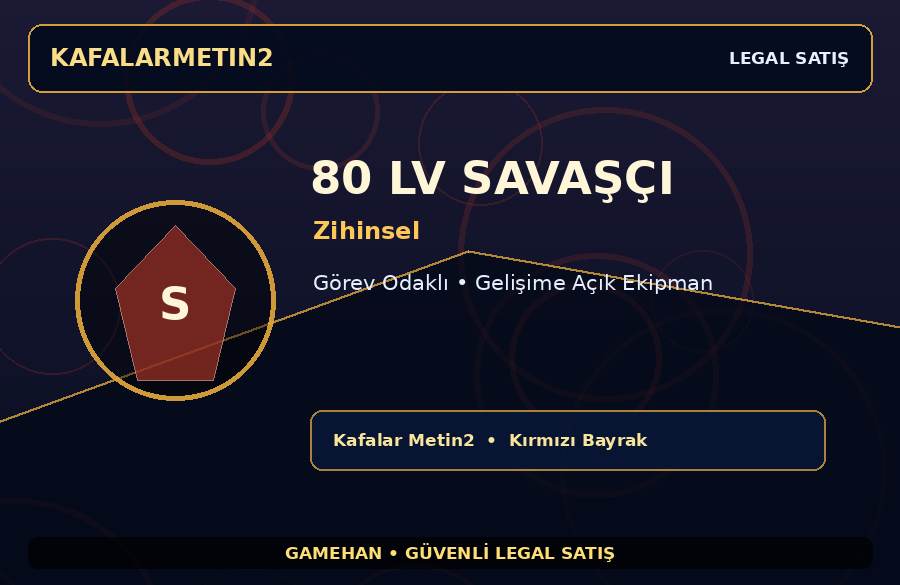 80 Lv Zihinsel Savaşçı | Görev Odaklı | Kafalar Metin2 | Farm İçin Uygun