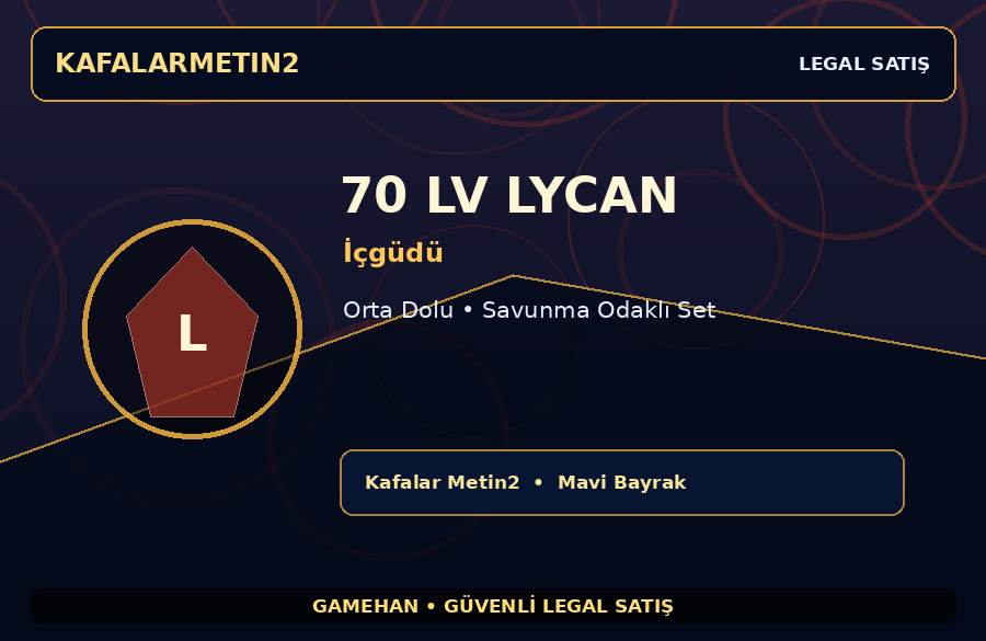 70 Lv İçgüdü Lycan | Ekipmanlı Hesap | Kafalar Metin2 | Farm İçin Uygun