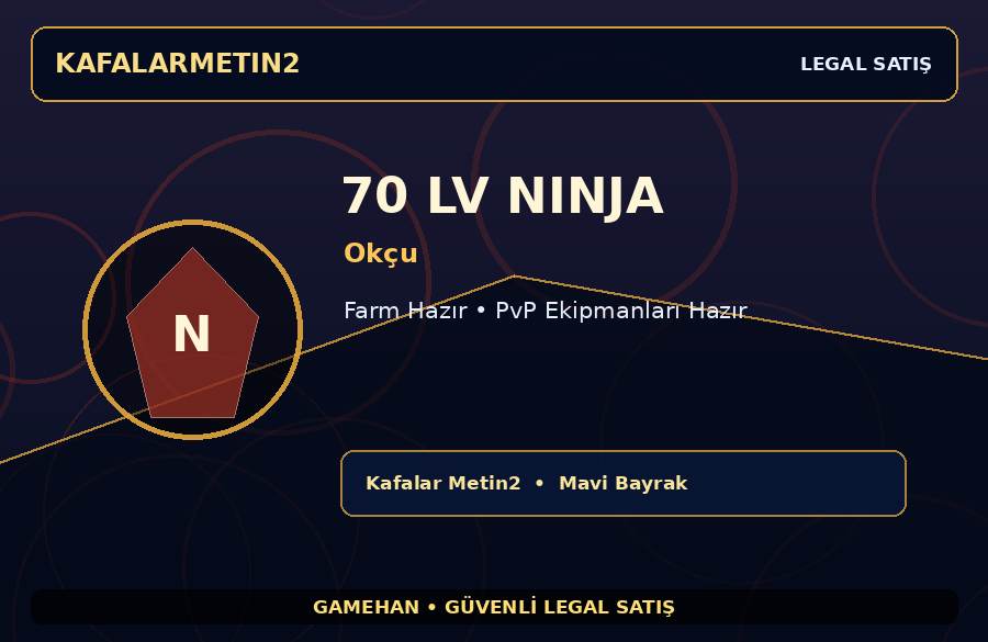 Kafalar Metin2 70 Lv Okçu Ninja | Farm Hazır | Dengeli Hesap