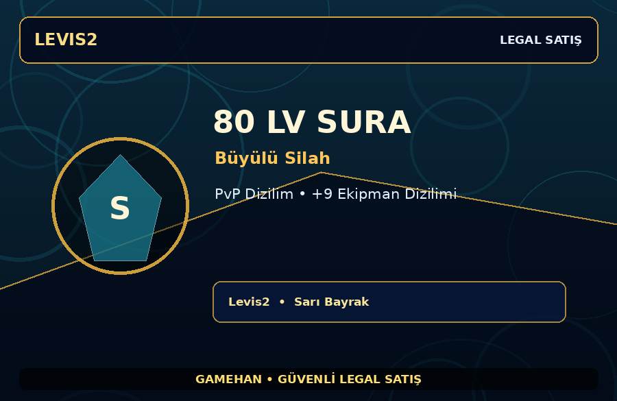 80 Seviye Sura | Büyülü Silah | PvP Dizilim | Levis2 | Hazır Dizilim