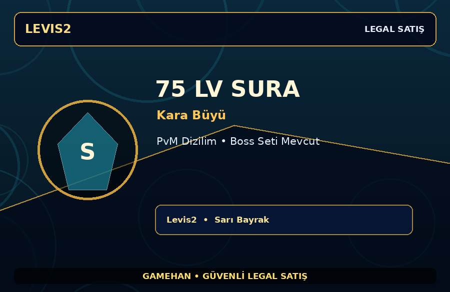75 Seviye Sura | Kara Büyü | PvM Dizilim | Levis2 | Dengeli Hesap