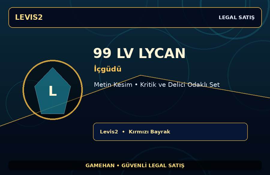 99 Lv İçgüdü Lycan | Ekipmanlı Hesap | Levis2 | Gelişime Açık
