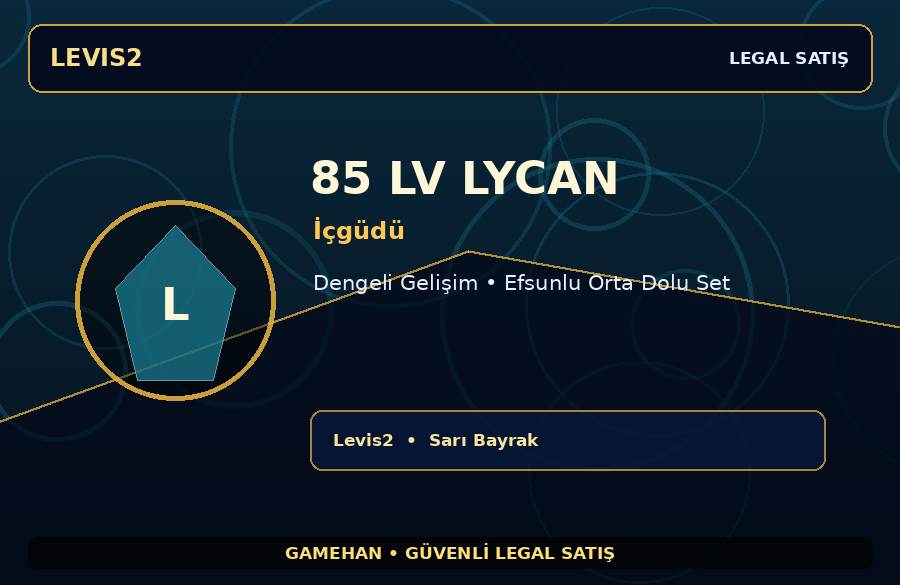 85 Lv İçgüdü Lycan | Ekipmanlı Hesap | Levis2 | Ekipmanlı