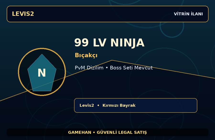 Levis2 99 Lv Bıçakçı Ninja | PvM Dizilim