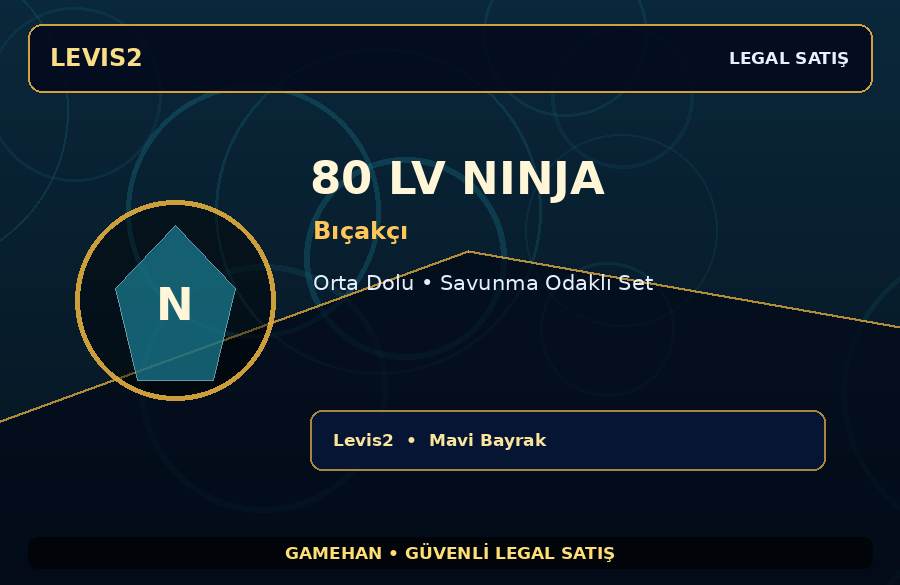 Levis2 80 Lv Bıçakçı Ninja | Orta Dolu | Ekipmanlı