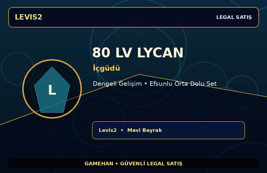 80 Lv İçgüdü Lycan | Ekipmanlı Hesap | Levis2 | Hızlı Teslim