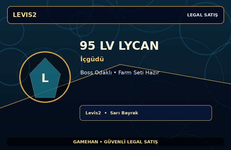 95 Lv İçgüdü Lycan | Ekipmanlı Hesap | Levis2 | Dengeli Hesap