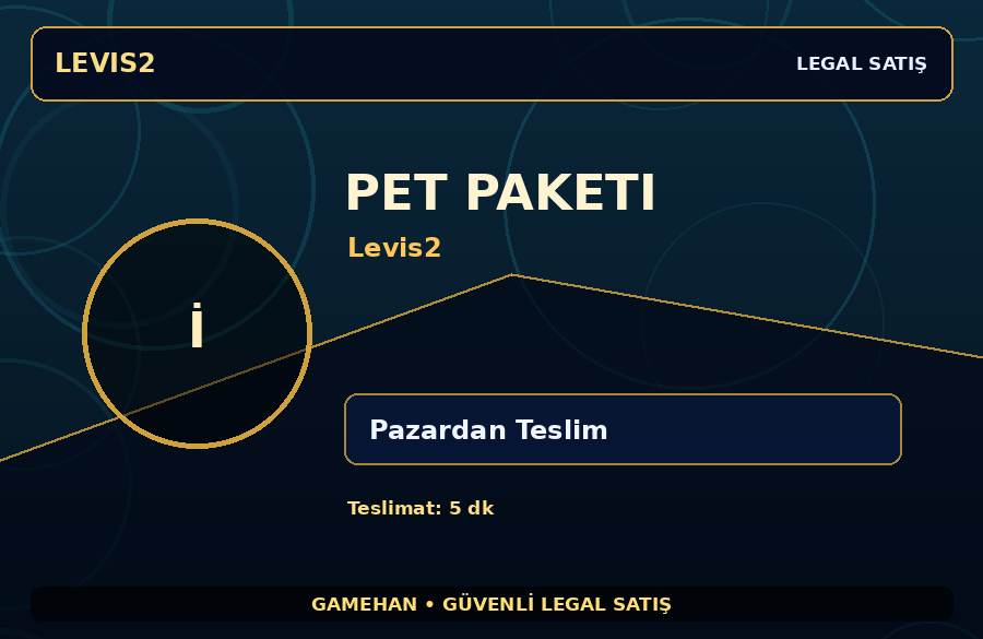 Levis2 Pet Paketi | Güvenli Teslimat | Hızlı İşlem