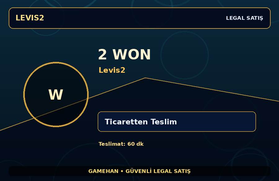2 Won - Levis2 | Hızlı Teslim | Satıcı Teslimatı